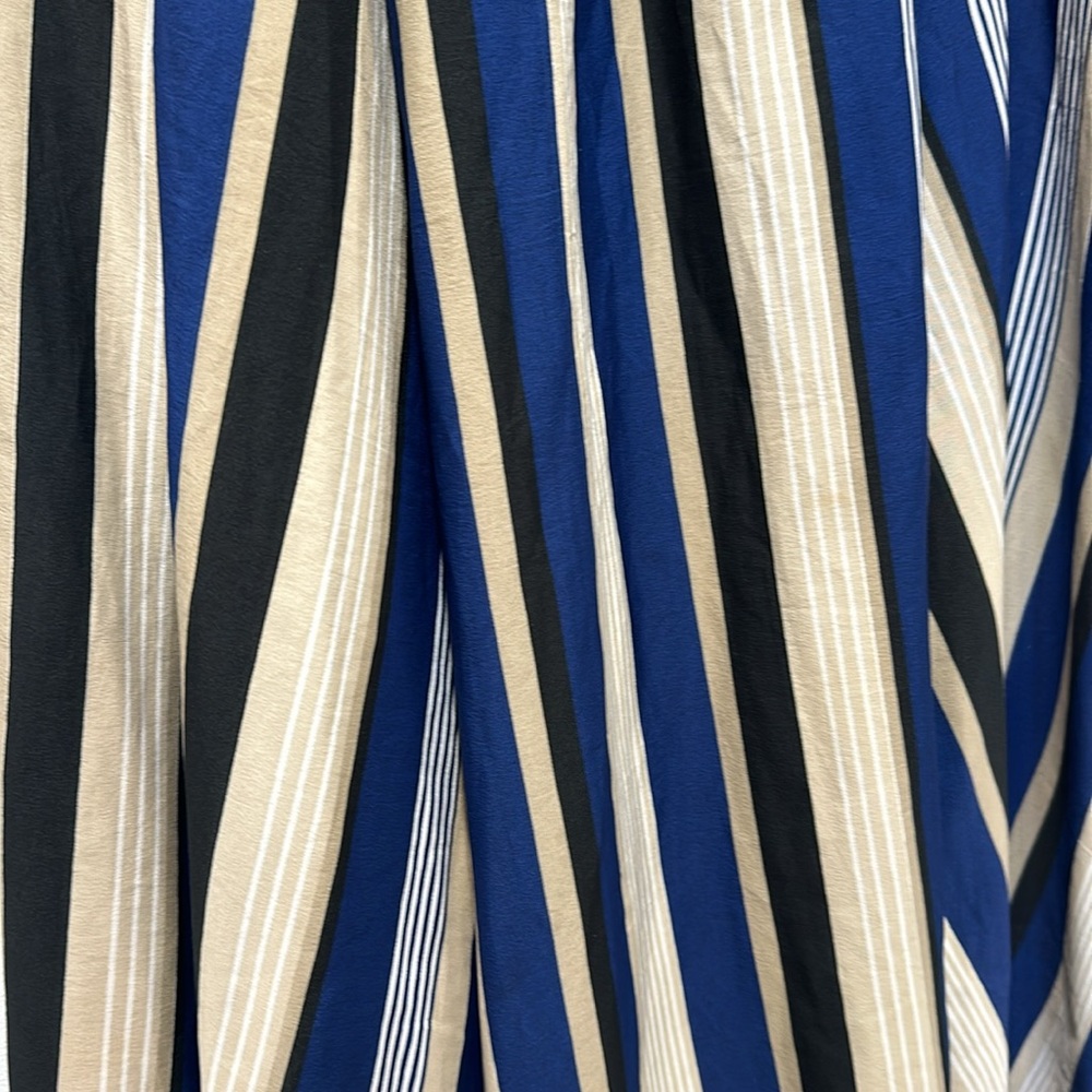 Mlle Gabrielle Striped Maxi Skirt‎ Size XL Flowy High Rise Stretch - Picture 2 of 8